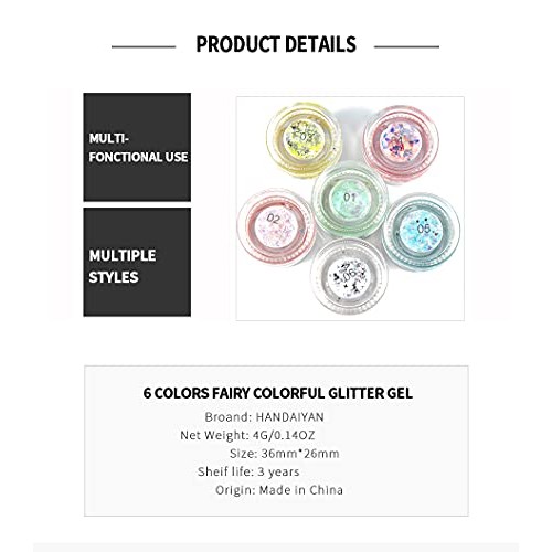 Mini Face Eye Glitter Sequins Mini Eye Shadow Cream Portable Highlighter Gel ...