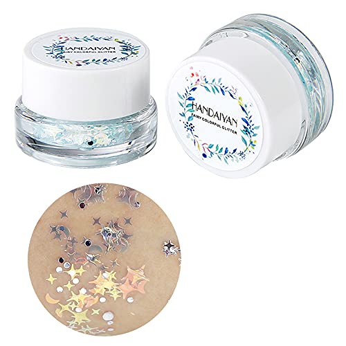 Mini Face Eye Glitter Sequins Mini Eye Shadow Cream Portable Highlighter Gel ...