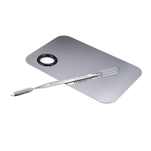 Stainless Steel Cosmetic Makeup Palette, Professional Cosmetic Mixing Makeup ...