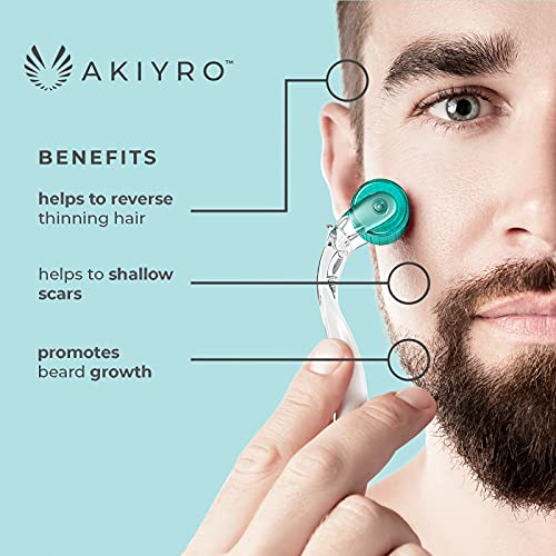 AKIYRO Micro Derma Roller Titanium - 0.30mm Microderm Roller - Microneedle Ro...