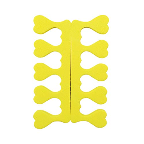 AKOAK 10 Pcs (5 Pairs) Soft Foam Sponge Finger and Toe Divider, Heart-shaped ...