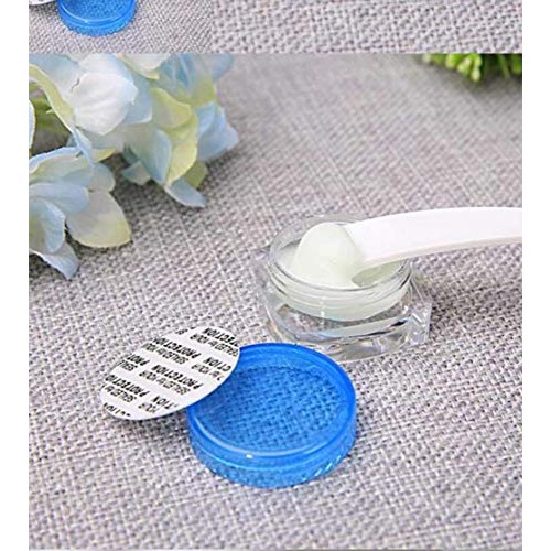 AKOAK 100 Pcs Mini Makeup Mask Spatula, Disposable Plastic Crescent Spoon, Cr...