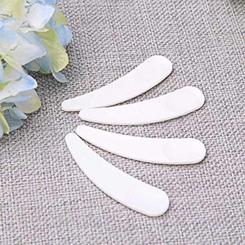 AKOAK 100 Pcs Mini Makeup Mask Spatula, Disposable Plastic Crescent Spoon, Cr...