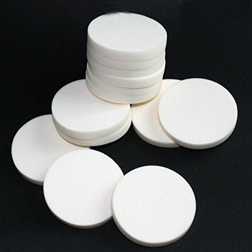 AKOAK 20pcs Round Make Up Facial Face Soft Sponge Cosmetic Puff Women Lady Be...