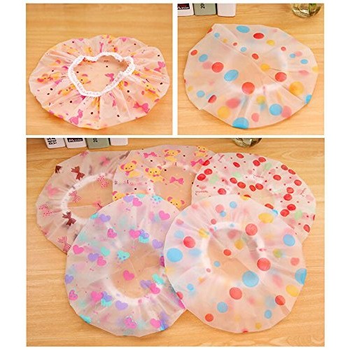 AKOAK 5 Pieces Reusable Waterproof EVA Plastic Lace Elastic Band Flower Print...