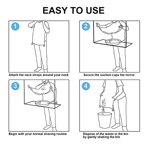 Beard Bib Beard Apron - Beard Catcher for Men Shaving & Hair Clippings, Non-S...