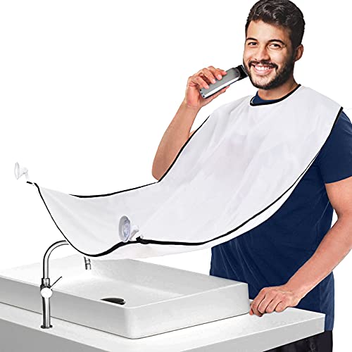 Beard Bib Beard Apron - Beard Catcher for Men Shaving & Hair Clippings, Non-S...