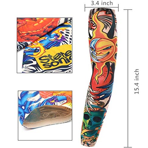 20PCS Set Arts Fake Temporary Tattoo Arm Sunscreen Sleeves - AKStore - Design...