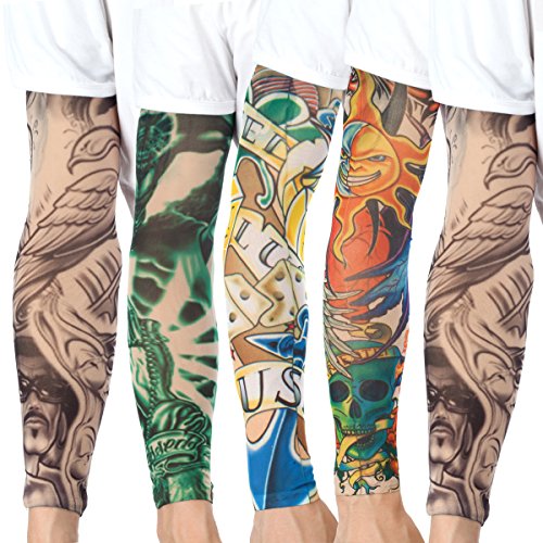 20PCS Set Arts Fake Temporary Tattoo Arm Sunscreen Sleeves - AKStore - Design...