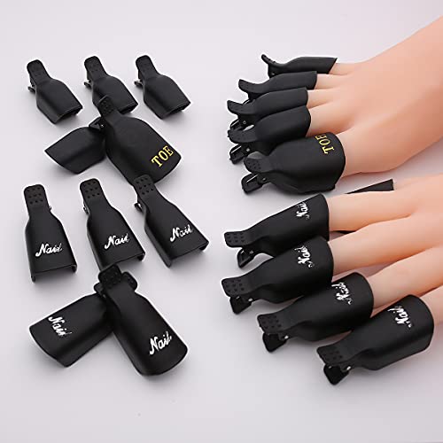 Akstore 20 PCS Nail Polish Remover Clips,Toenail and Finger Gel Nail Polish R...