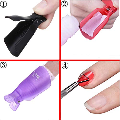 Akstore 20 PCS Nail Polish Remover Clips,Toenail and Finger Gel Nail Polish R...