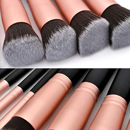 Akstore Makeup Brushes 16 Pcs Makeup Brush Set Travel makeup brush set with 4...