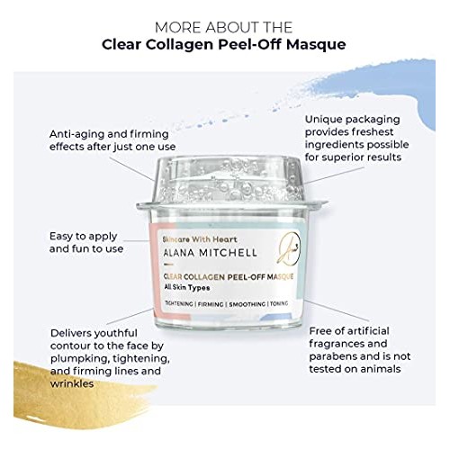 Alana Mitchell Anti Aging Collagen Facial Mask, Peel Off Face Mask Reduces Wr...