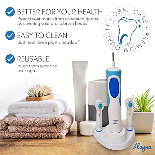 Oral B Compatible Replacement Brush Head Protection Cover Caps- 4 Pk – Keep Y...