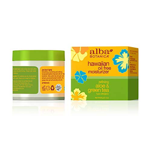 Alba Botanica Hawaiian, Aloe & Green Tea Oil-Free Moisturizer, 3 Ounce (Pack ...