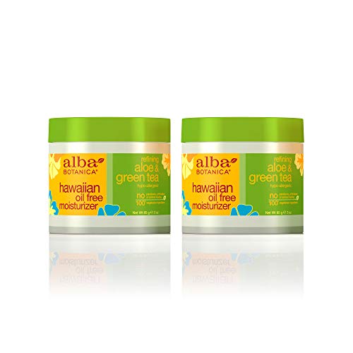 Alba Botanica Hawaiian, Aloe & Green Tea Oil-Free Moisturizer, 3 Ounce (Pack ...