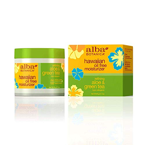 Alba Botanica Hawaiian, Aloe & Green Tea Oil-Free Moisturizer, 3 Ounce (Pack ...