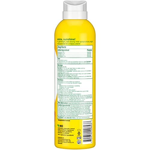 Alba Botanica Sunscreen Clear Spray SPF 50, Coconut, 6 Oz (Packaging May Vary)