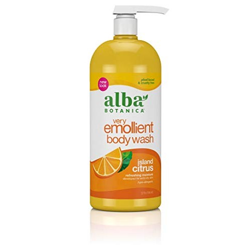 Alba Botanica Very Emollient Bath & Shower Gel, Island Citrus, 32 Fl Oz (Pack...