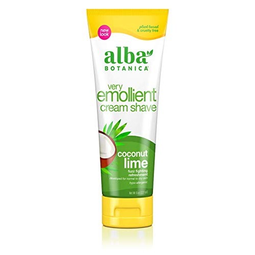 Alba Botanica Very Emollient Cream Shave, Coconut Lime, 8 Oz (Packaging May V...