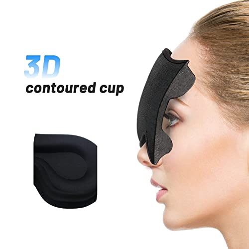 Sleep Mask for Men Women, Upgraded 3D Contoured Cup Eye mask Blindfold, Block...