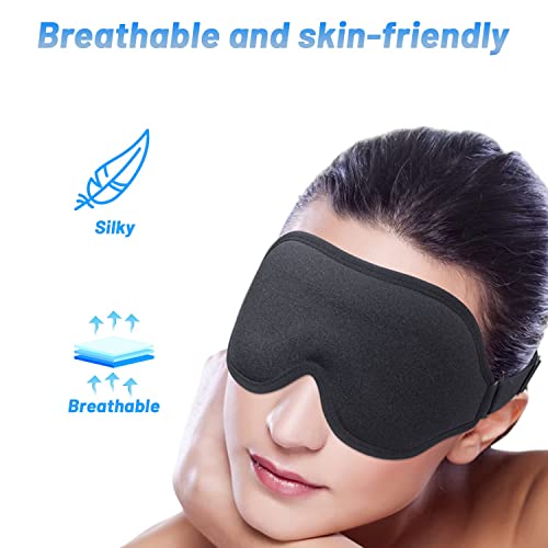 Sleep Mask for Men Women, Upgraded 3D Contoured Cup Eye mask Blindfold, Block...
