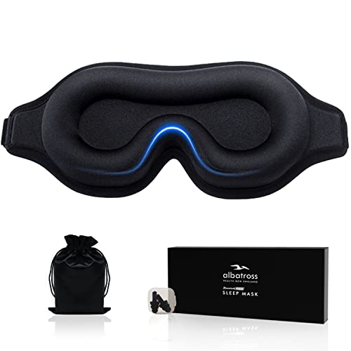 Sleep Mask for Men Women, Upgraded 3D Contoured Cup Eye mask Blindfold, Block...