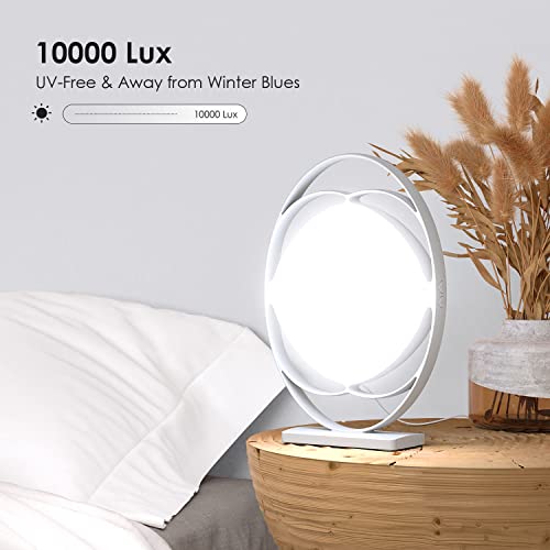 Light Therapy Lamp, ALBINA UV-Free 10000 Lux Happy Light with 3 Color Tempera...