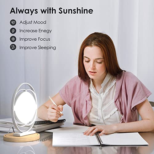 Light Therapy Lamp, ALBINA UV-Free 10000 Lux Happy Light with 3 Color Tempera...