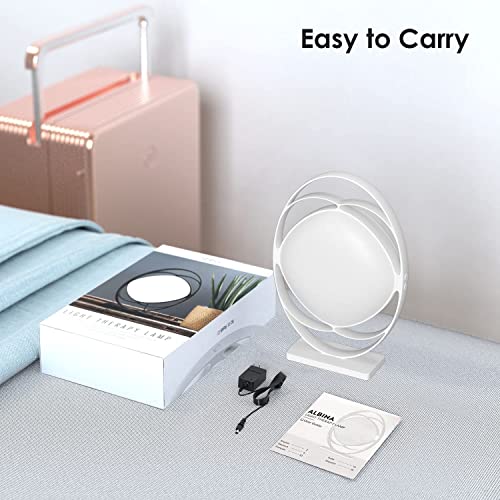 Light Therapy Lamp, ALBINA UV-Free 10000 Lux Happy Light with 3 Color Tempera...