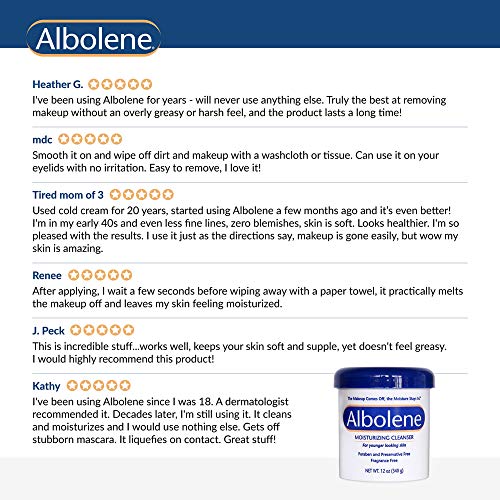Albolene Moisturizing Cleanser 3-in-1 Skin Care Product: Makeup Remover, No S...
