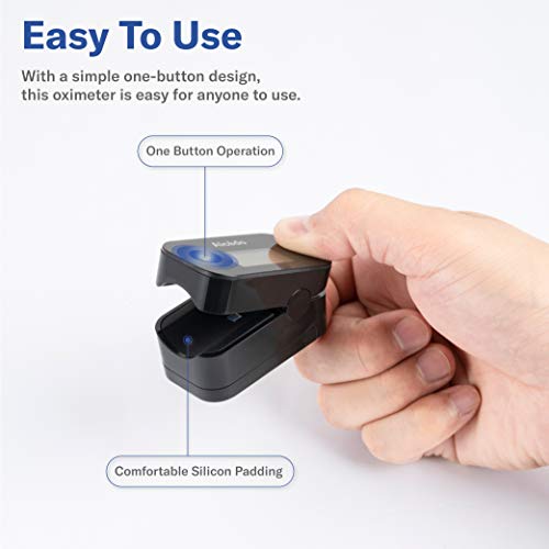Alcedo Pulse Oximeter Fingertip | Blood Oxygen Saturation Level (SpO2) and He...