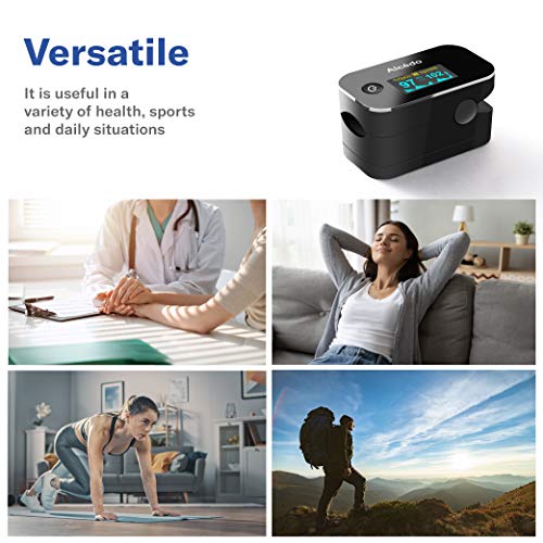 Alcedo Pulse Oximeter Fingertip | Blood Oxygen Saturation Level (SpO2) and He...