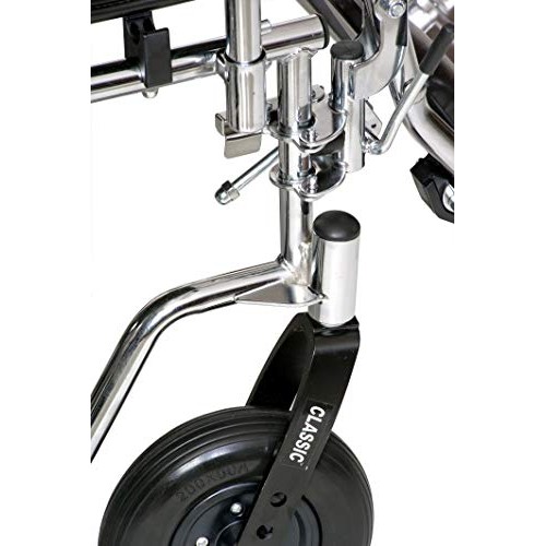 ALCO 22" Heavy Duty Chrome Wheelchair (500 lb. Weight Capacity) with Removabl...