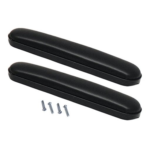 Heavy Duty Desk Length (10-1/4") Wheelchair Arm Pads, Black (Pair), Fits Most...
