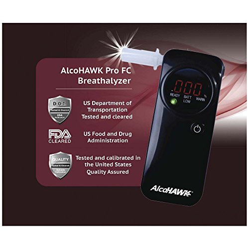 AlcoHAWK PRO FC Breathalyzer with Fuel Cell Technology. Professional-Grade Al...