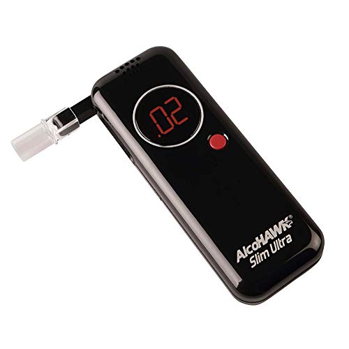 AlcoHAWK Ultra Slim Breathalyzer, Semi-Conductor Sensor Breath Alcohol Tester...