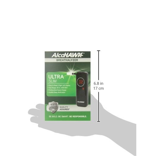 AlcoHAWK Ultra Slim Breathalyzer, Semi-Conductor Sensor Breath Alcohol Tester...