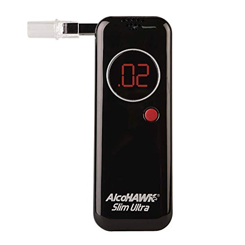 AlcoHAWK Ultra Slim Breathalyzer, Semi-Conductor Sensor Breath Alcohol Tester...