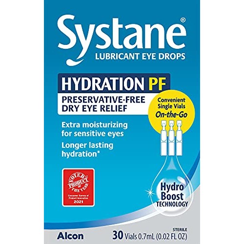 ALCON Systane Hydration Preservative-Free Lubricant Eye Drops, Transparent, 0...