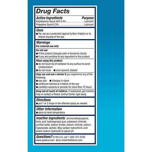 ALCON Systane Hydration Preservative-Free Lubricant Eye Drops, Transparent, 0...