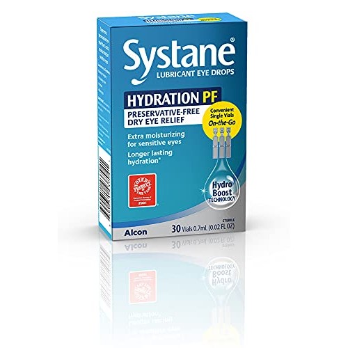 ALCON Systane Hydration Preservative-Free Lubricant Eye Drops, Transparent, 0...