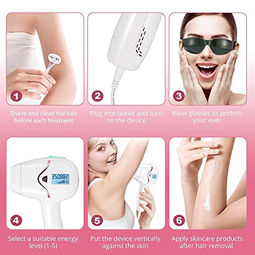 Alcyoneus IPL Hair Removal for Women Permanent, At-Home Laser Hair Removal De...
