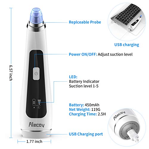 Blackhead Remover Vacuum Blackhead removal tool Blackhead Vacuum,USB Recharge...