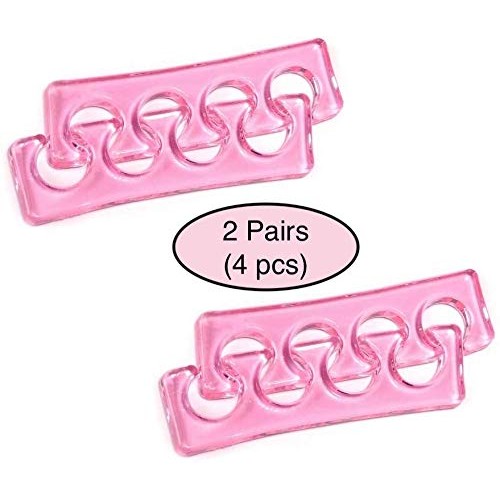AlepTau 4 Pack Gel Toes Separators Toe Straightener Spacers, Bunion Pain Reli...