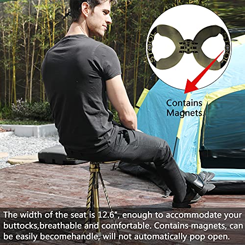 ALEVMOOM Portable Walking Cane with Seat Camping Cane Seat Telescoping Cane S...