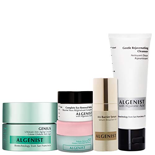 Algenist Weekender Kit - 5 Piece Anti-Aging Skincare Regimen Set - Cleanser (...