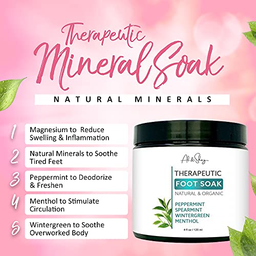 ALI & SHAY Therapeutic Foot & Bath Soak w/ Epsom Salt Peppermint & Menthol - ...
