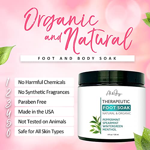 ALI & SHAY Therapeutic Foot & Bath Soak w/ Epsom Salt Peppermint & Menthol - ...