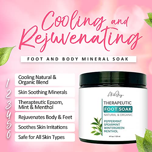 ALI & SHAY Therapeutic Foot & Bath Soak w/ Epsom Salt Peppermint & Menthol - ...